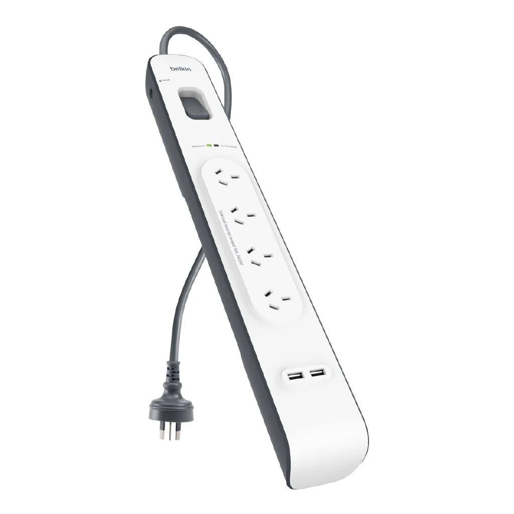 Gaming DesktopBelkin BSV401 4-Outlet 2-Meter Surge Protection Strip with two 2.4 amp USB charging ports Gaming DesktopBelkin BSV401 4-Outlet 2-Meter Surge Protection Strip with two 2.4 amp USB charging ports